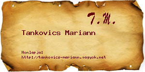 Tankovics Mariann névjegykártya